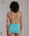 BASERANGE Mississippi Bra Narrow Collection Bamboo Fiber Bamboo Cotton Soft Underwear France BAS-BRMI-BL-SP25-LSS Turquoise
